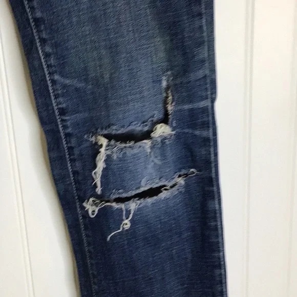 💖 American Eagle | 🦅 Skinny Distressed Jeans Size 4 X 32 - Picture 4 of 12